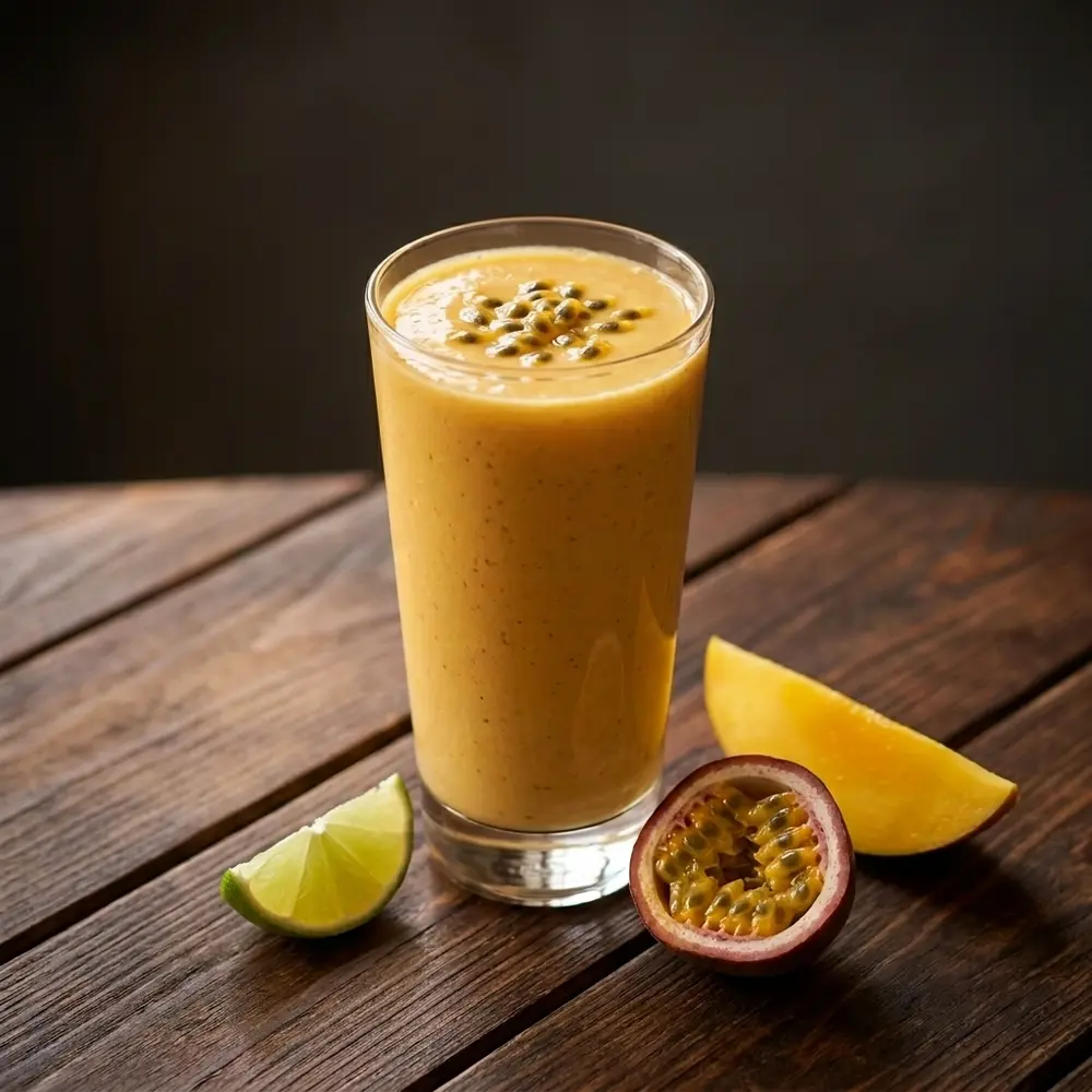 Mango, Passion Fruit and Lime Smoothie