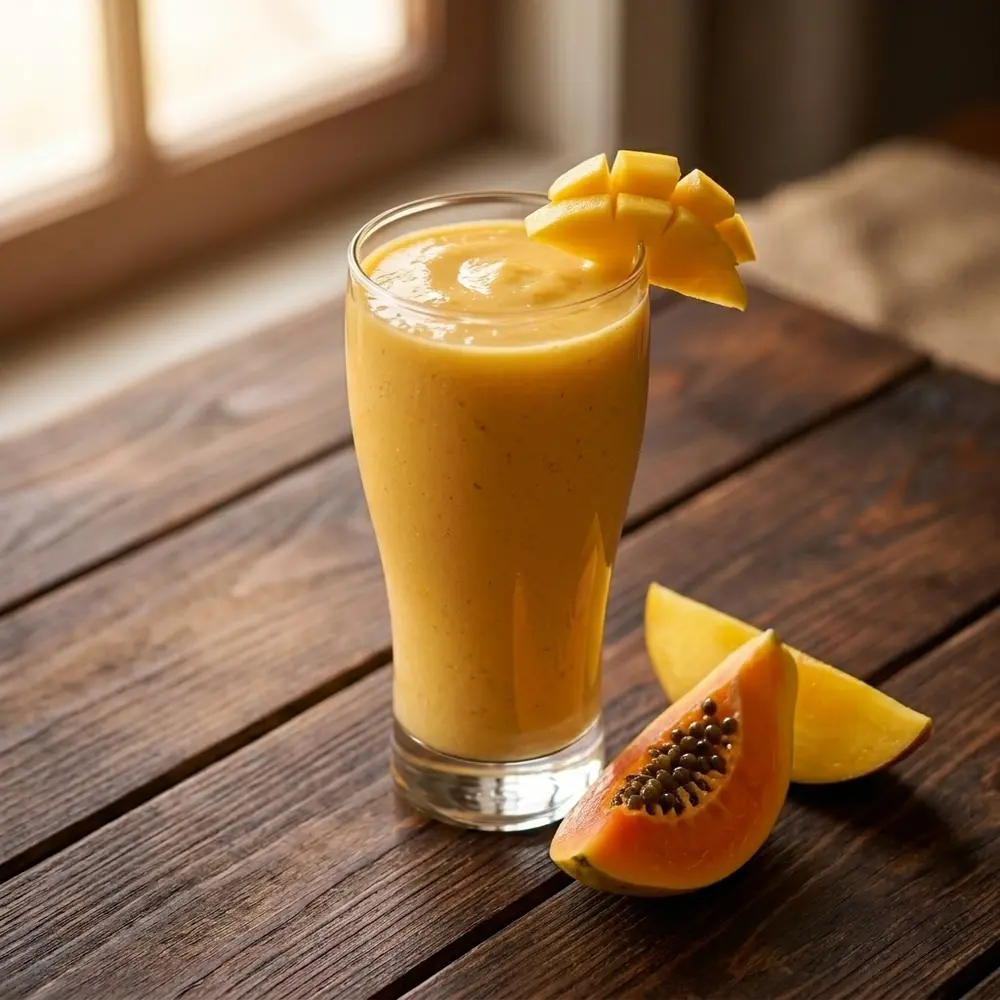 Papaya and Mango Smoothie