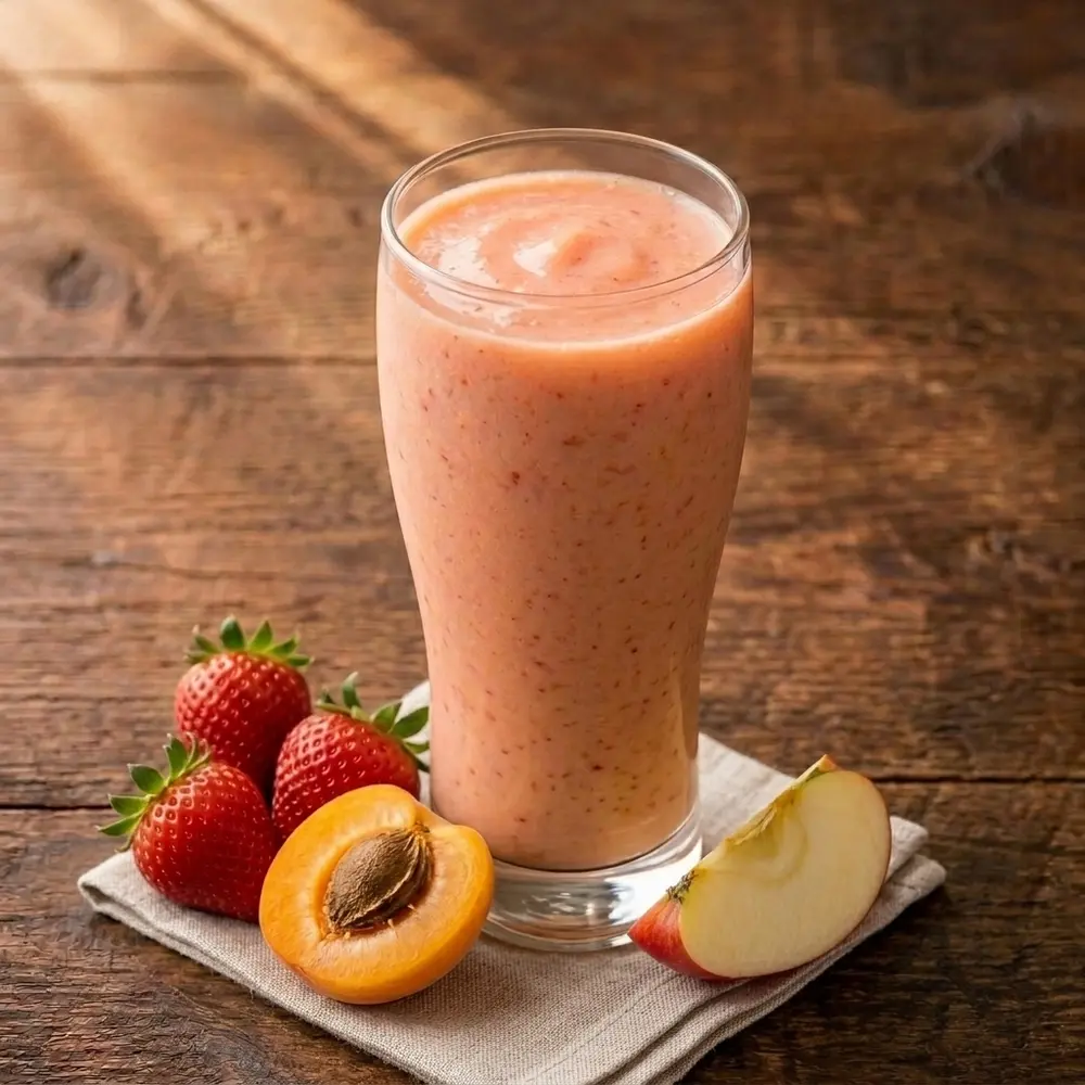 Strawberry, Peach and Apple Smoothie